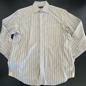 Banana Republic Blue and White‎ Striped Dress Shirt M 15-15 1/2